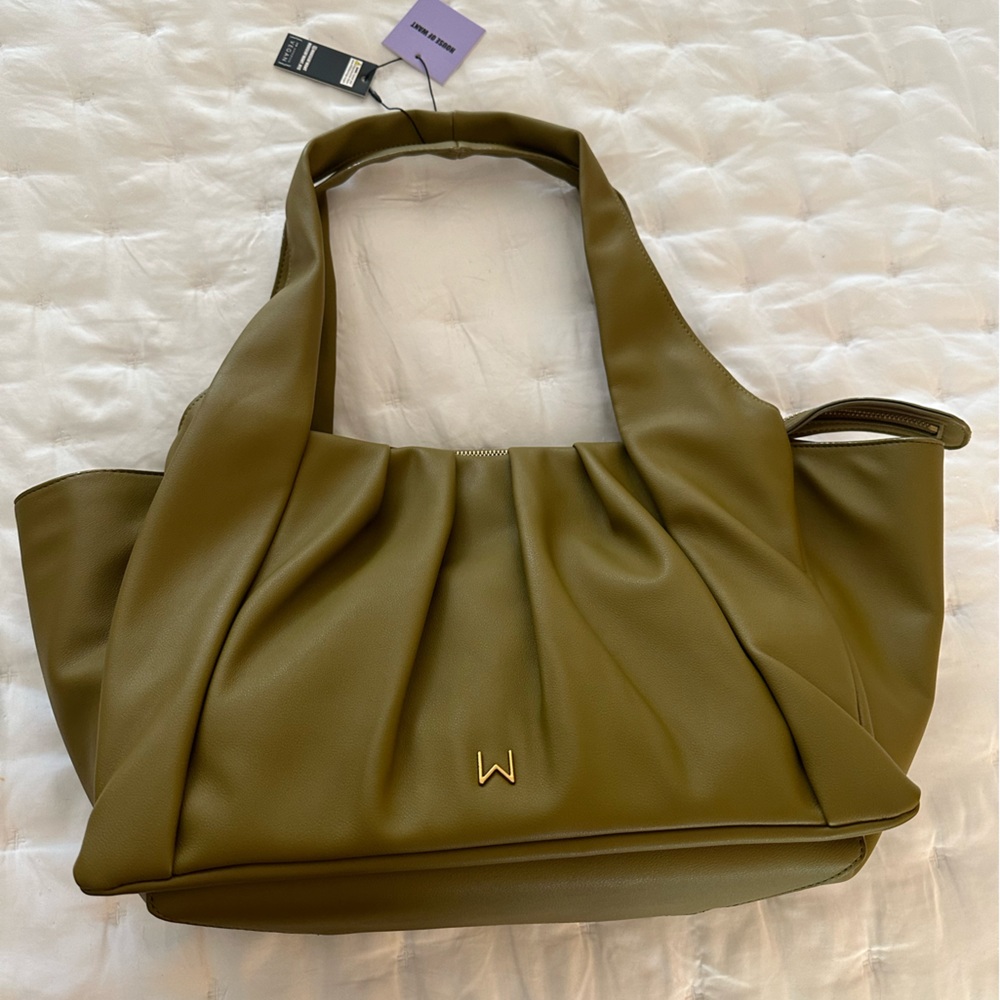 NWT House of Want How We Chill Tote in Olive - Picture 3 of 10